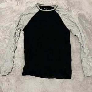 Black/grey long sleeve tee shirt